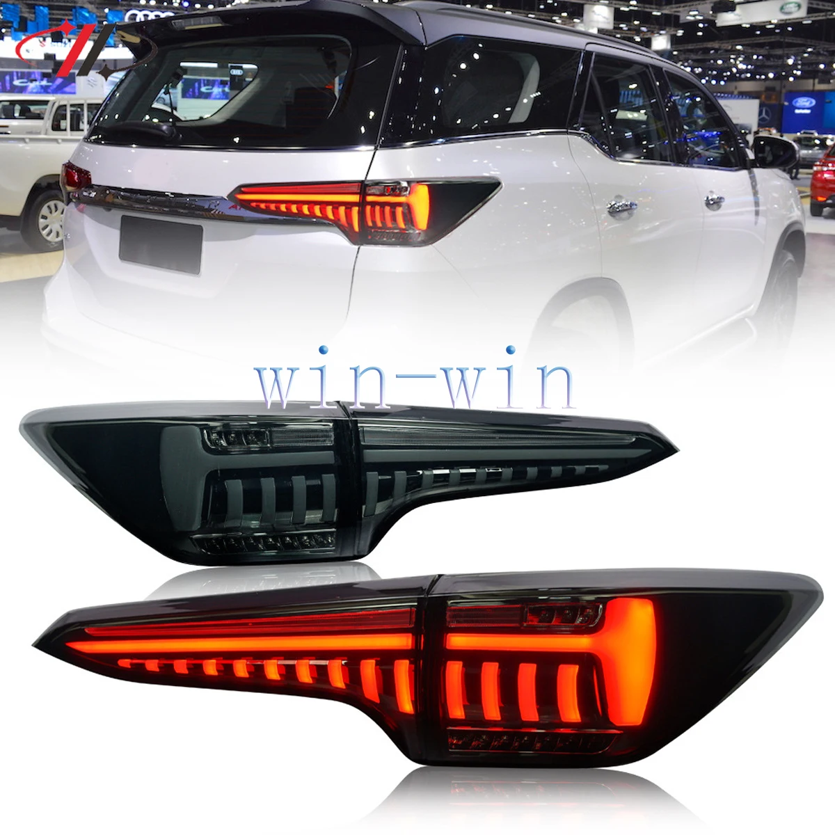 

Car LED Tail Light For Toyota Fortuner 2016-2023 High-Quality Toyota Fortuner Flowing Light Dynamic Turn Signal Rear Brake Lamp