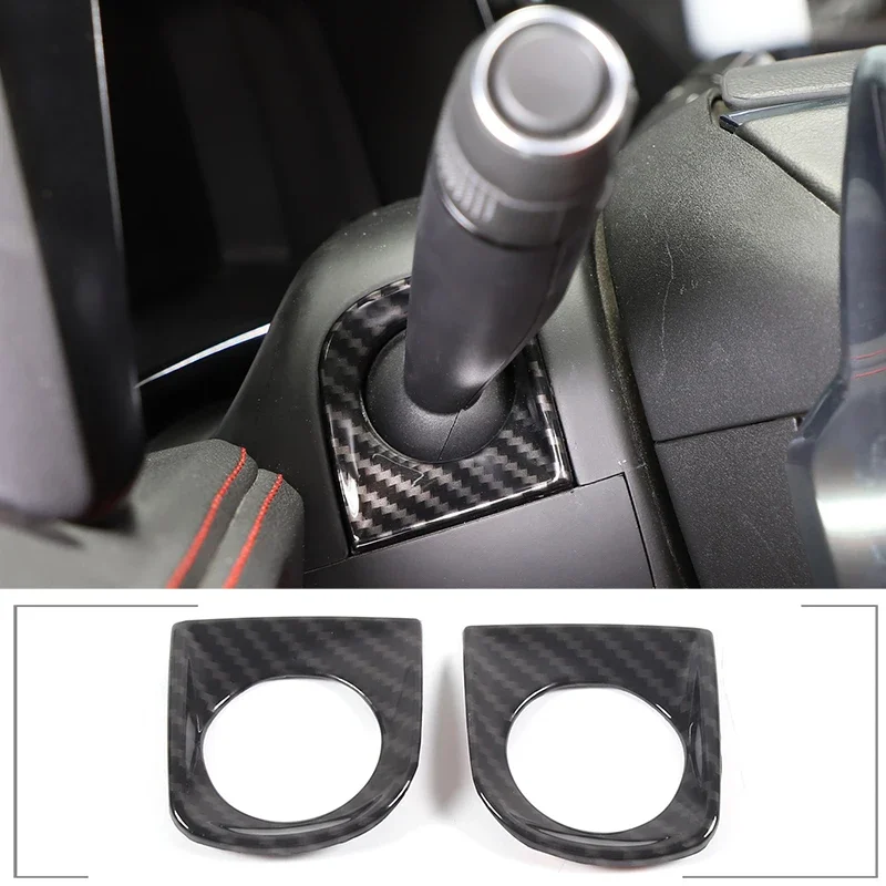 For Corvette C8 2020-2025 Car Steering Wheel Turn Signal Pole Base Decorative Cover ABS Carbon Fiber Car Modification Parts
