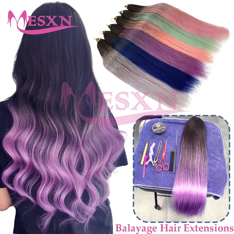 NEW Feather Hair Extensions Natural 100% Real Human Hair Microring Hair Extensions Blonde Color Purple Blue Pink Straight