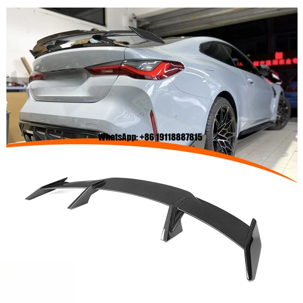 

Vehicouture Dry Carbon Fiber Rear Wing Spoiler Wing Upgrade Kit for BMW M3 M4 G80 G82 with 100% Fitment