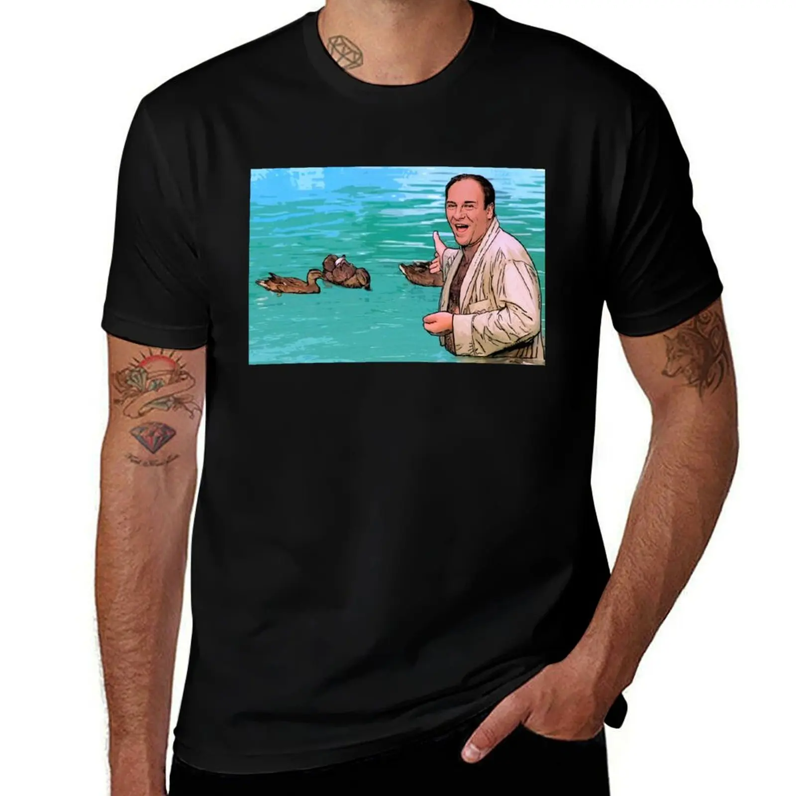 

Tony Soprano and His Ducks T-Shirt man t shirt designer t shirt man plain T-Shirt