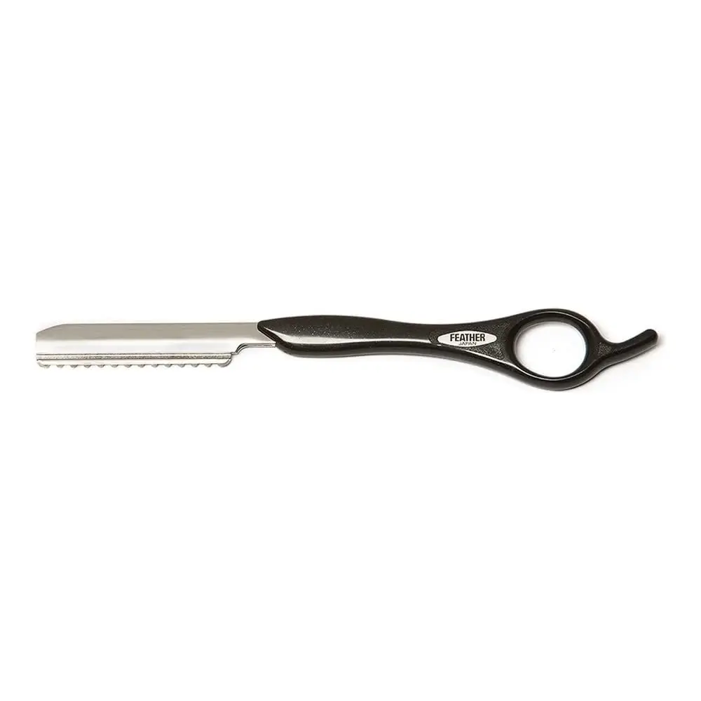 

Ergonomic 7.25 Black Handle Stand Styling Kit with 11 Blades and Metal Case - Japanese Stainless Steel