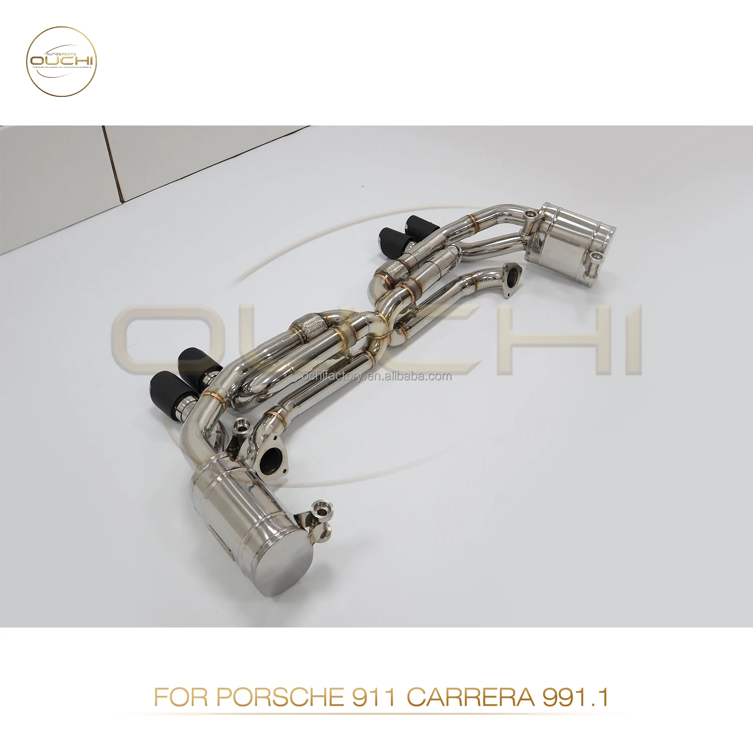 Ouchi Stainless Steel Catback Exhaust Valve High-pitched Voice for Porsche 911 Carrera 991.1 2012-2015 3.4L Catback Exhaust