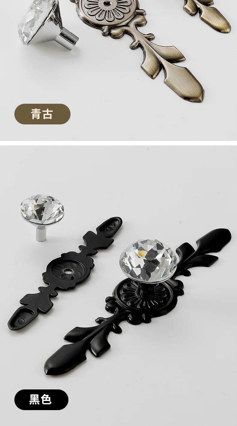 YUTOKO Luxus-Diamant-Kristallgriffe Schuhkarton-Schrankgriffe Schranktür-Schubladenknöpfe Kleiderschrank-Ziehgriffe Möbelgriff – Detail 11