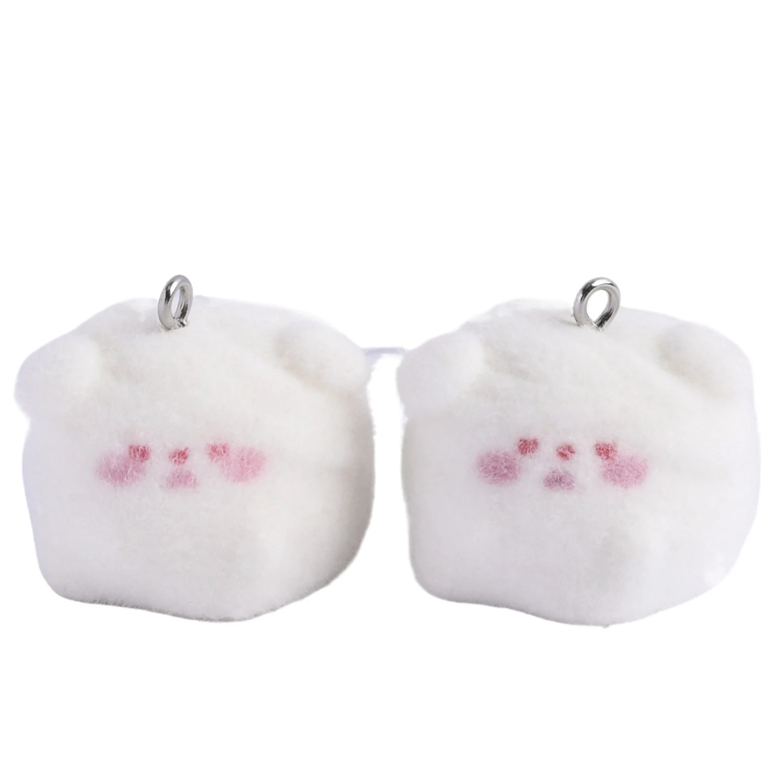 20pcs Mini 3D Flocking Resin Dog Charms Cartoon Animal Puppy Pendants for Necklace Earrings Keychain Making DIY Jewelry fittings