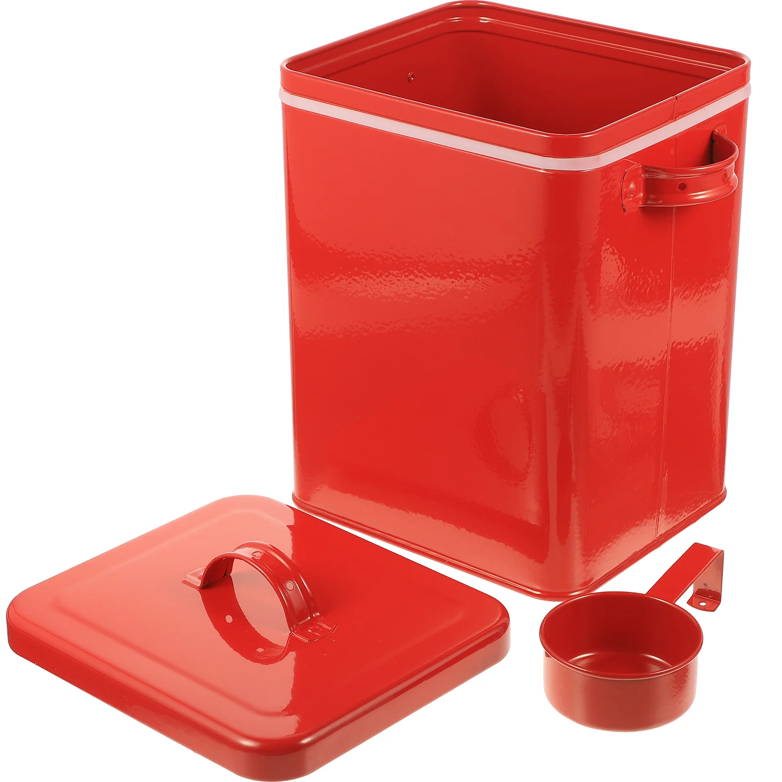 

1pc Farmhouse Iron Canister Storage Container for Kitchen Pantry Dry Food Dog Treats Flour with Lid Organizers