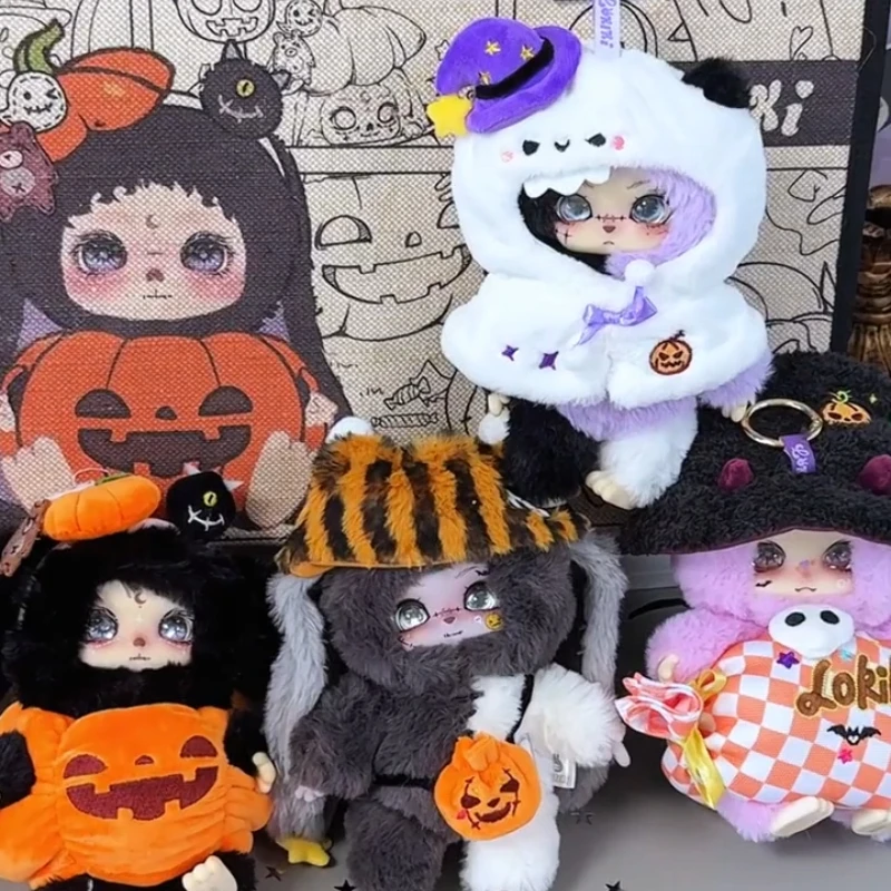 로키키 뉴 트릭 오어 트릿 시리즈 블라인드 박스 장난감 미스터리 박스 서프라이즈 인형 귀여운 호박 해골 토끼 펜던트 할로윈 선물
