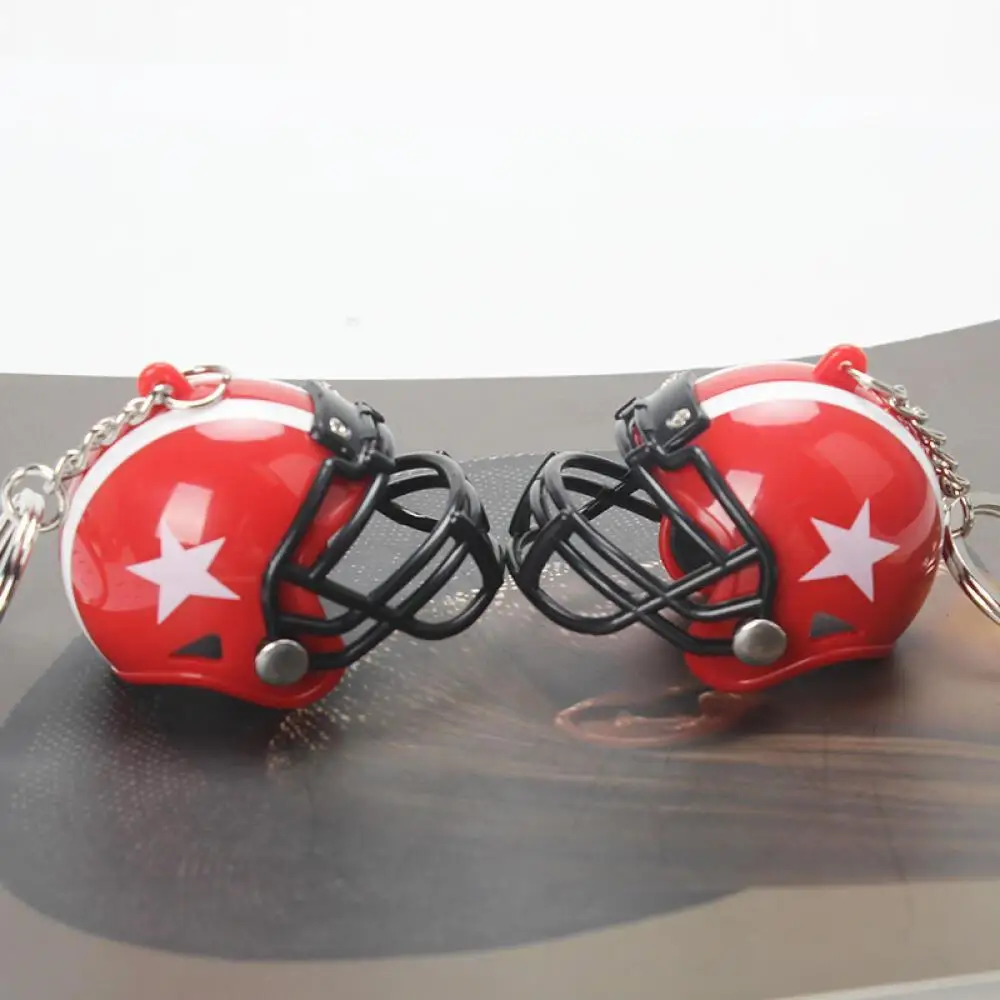 Mini Football Helmet Keychain, Sports Bag Charm, Team Logo Pendant