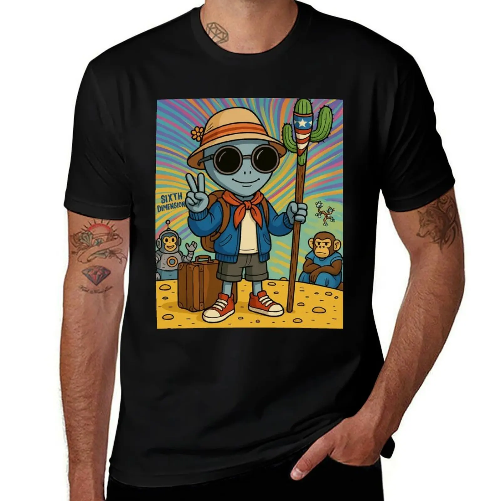 

Sixth Dimension Cosmic Traveler T-Shirt Blouse valentines clothes vintage anime shirt funny t shirts men