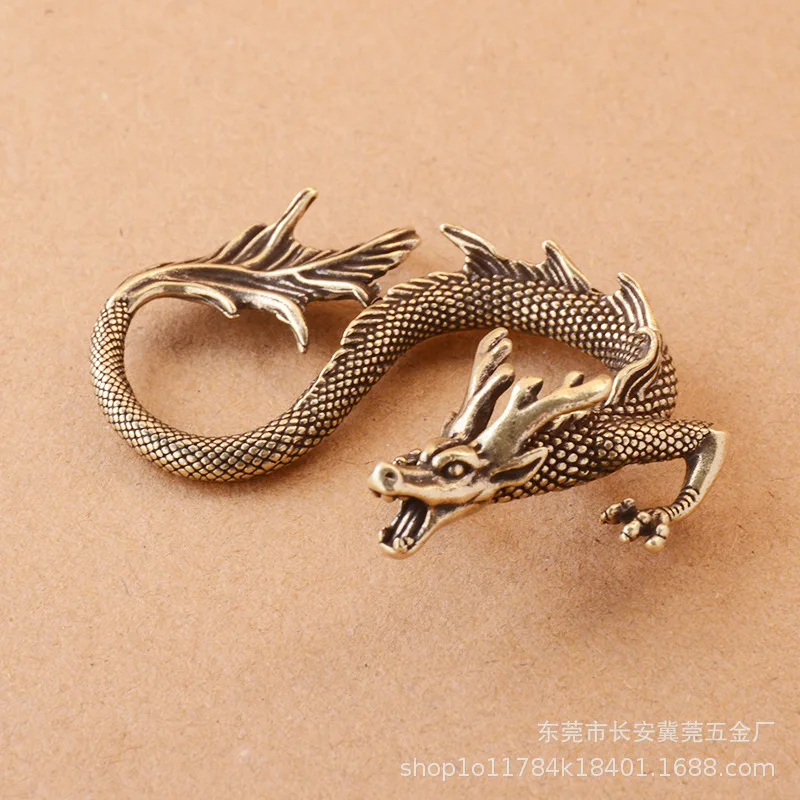 

Brass Jiaolong Seaward Tea Pet Solid Zodiac Product Desktop Decoration