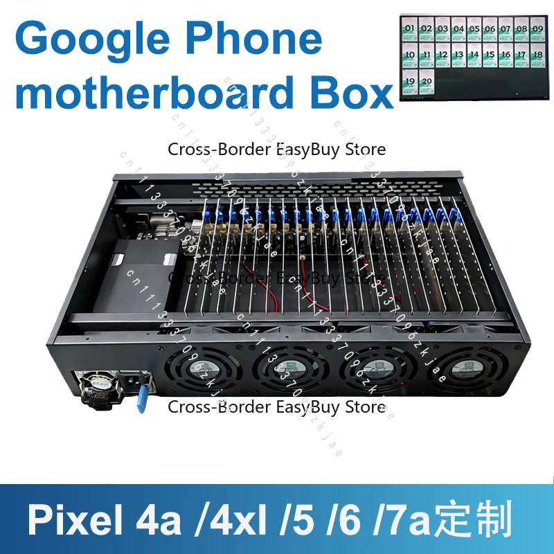 Goo--gle Phone Motherboard Chassis Farming Box Supports G--oogle Pixel 4a/4 XL/5/6/7a Motherboards
