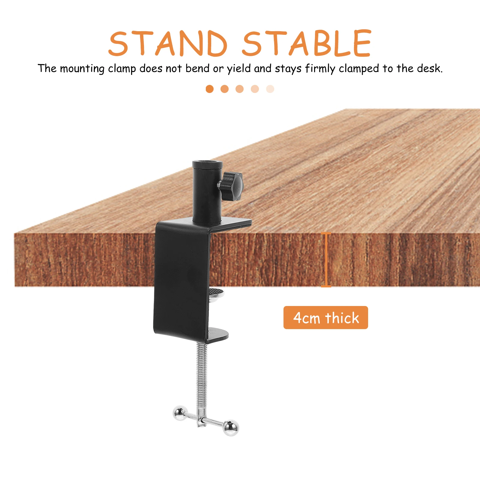 

Aluminum Alloy Table Mount Clamp Durable Heavy Duty Desk Clip Adjustable Desk Clamp for Home Office Table Retaining Clips