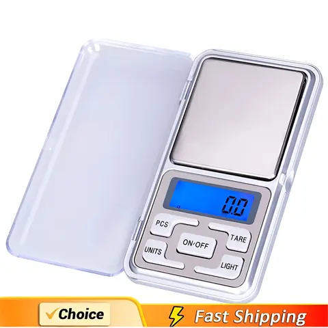 미니 디지털 체중계 고정밀 백라이트 전기 포켓 체중계, 주얼리 그램 무게추, 주방용, 100g, 200g, 500g, 0.01g, 0.1g