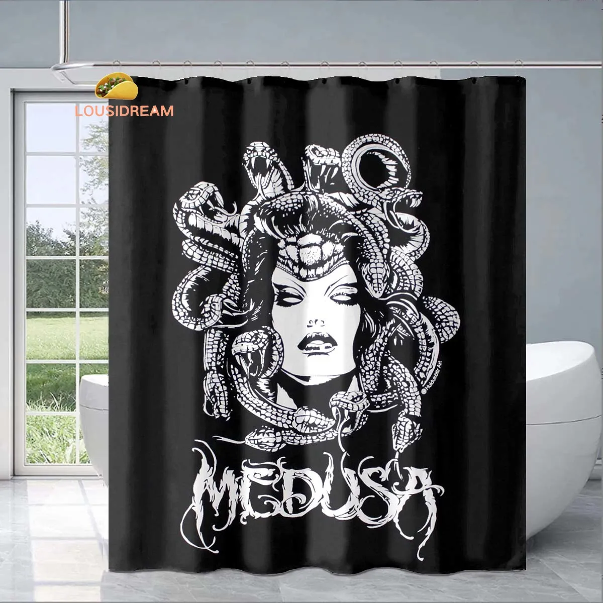 

C-Crooks&Castles Logo Exquisite Shower Curtain Fashionable Decorative Gift for Adult Children's Bathroom Waterproof Mildew-proof