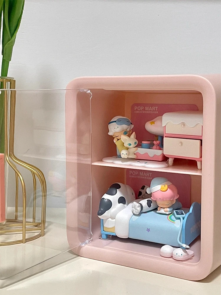 Acrylic Blind Box Storage Display Stand Figure Toys Display Cabinet Dolls Show Case Table Decoration Storage Box for Dimoo