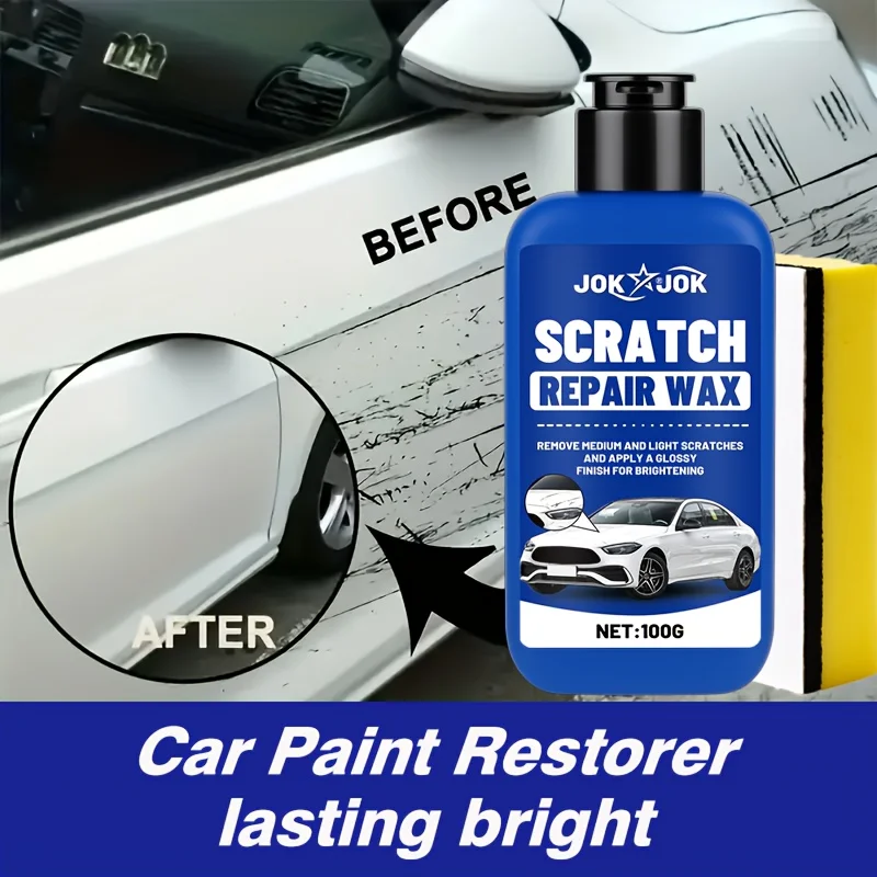 Kit de reparación de rayaduras de coche y juego de pulido, restaurar el brillo, adecuado para todos los colores de pintura, pulidor portátil, alta eficiencia, no abrasivo