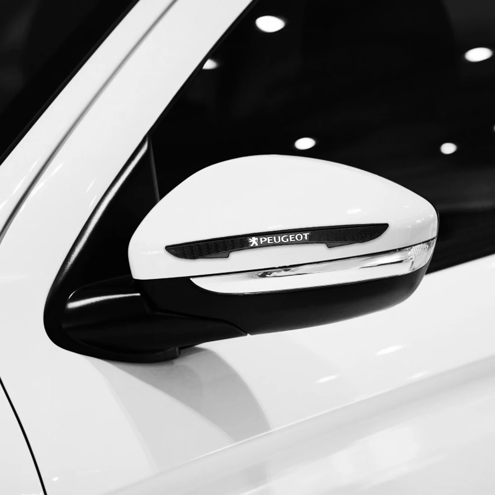 Защитные полоски для края двери автомобиля, защита от столкновений, наклейка на зеркало заднего вида для Peugeot 208 2012 ~ 2018 308 2019 ~ 2021 2008 207 508