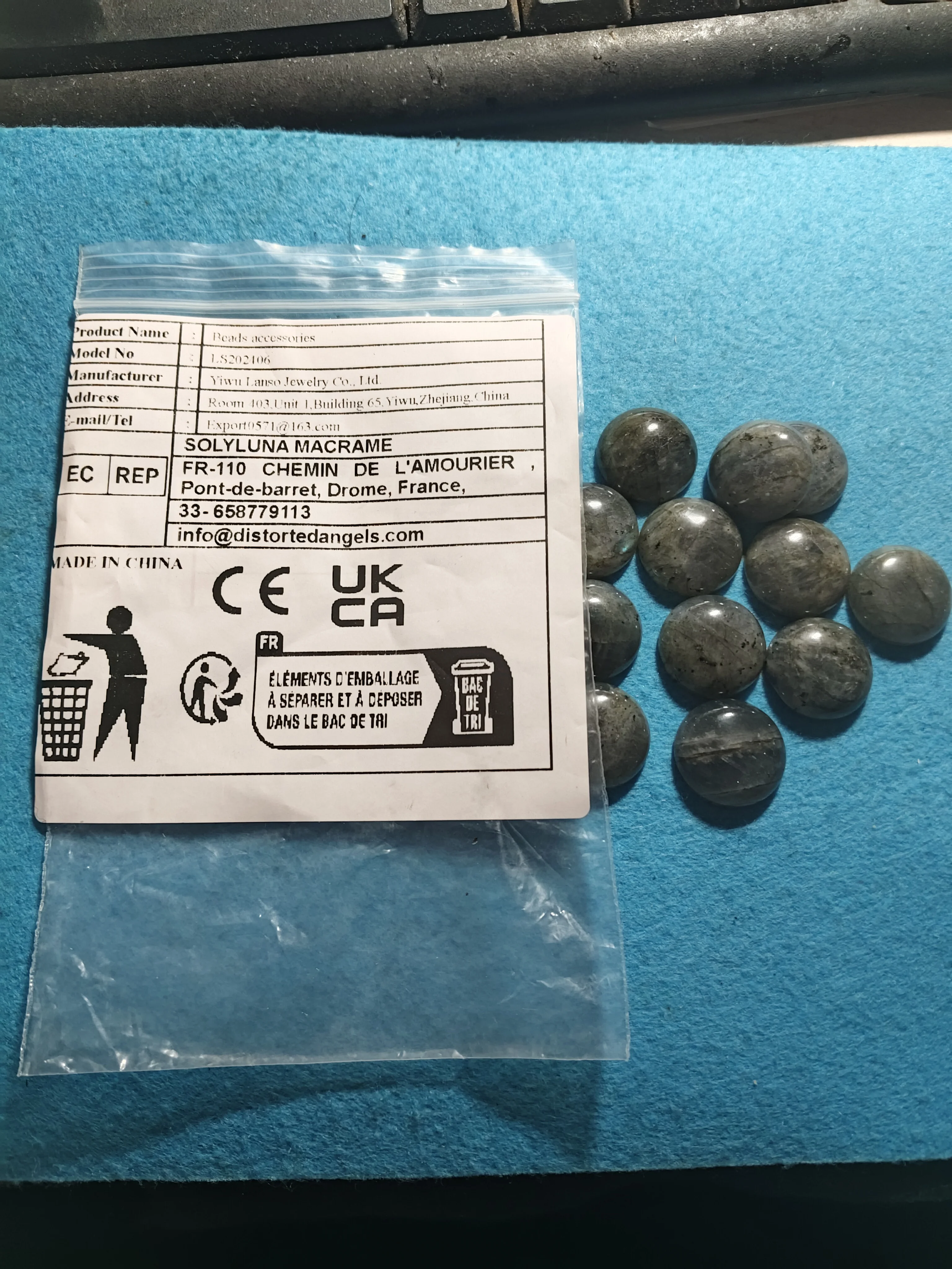 10PCS Natural Import Labradorite Stone Cabochon Beads Accessories Jewelry Parts 6MM 8MM 10MM 12MM 14MM 16MM 18MM 25M Coin Shapes