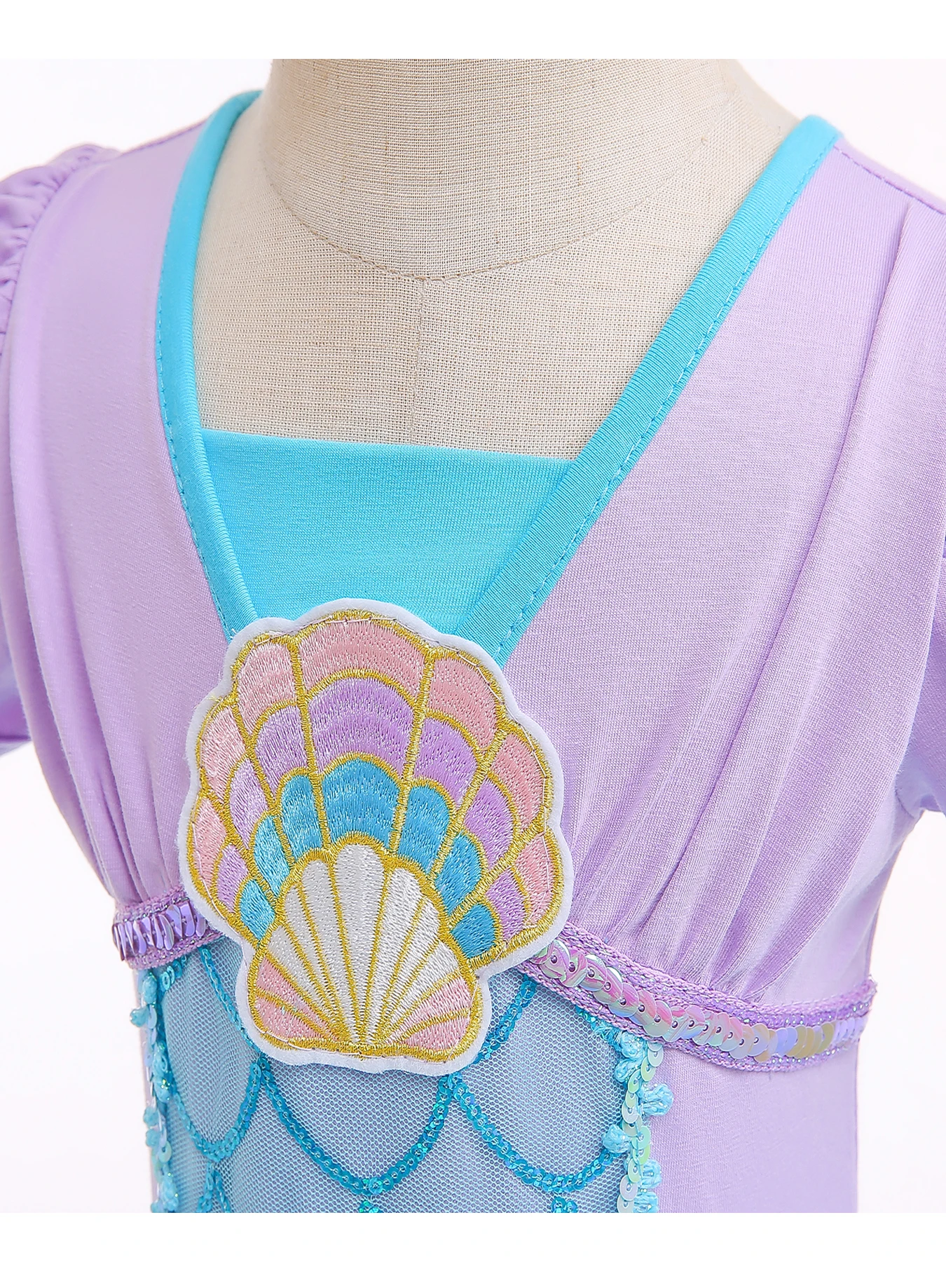 Girls Mermaid Costume Princess Dress Up Cosplay Party Dress Little Girls Ballerina Dance Costume Outfit Dancewear