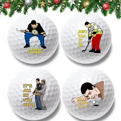 4 count Christmas Golf Gifts for Men or Women Unique, Personalized Colored Practice Golf Balls, Cool Accessories for Golfers