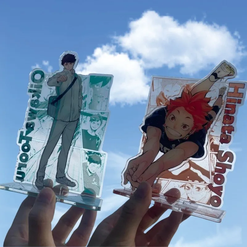 Haikyuu-soporte de figuras acrílicas, placa modelo Oikawa Tooru Shoyo Hinata, decoración de escritorio, decoración de escritorio de pie, regalo para amigos
