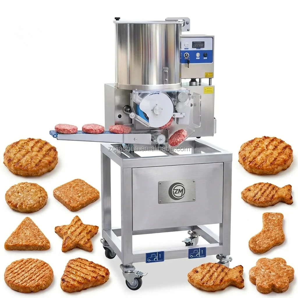 Meat Patty Forming Machine High Capacity Automatic Assembly Line Compatible Burger Press Machine
