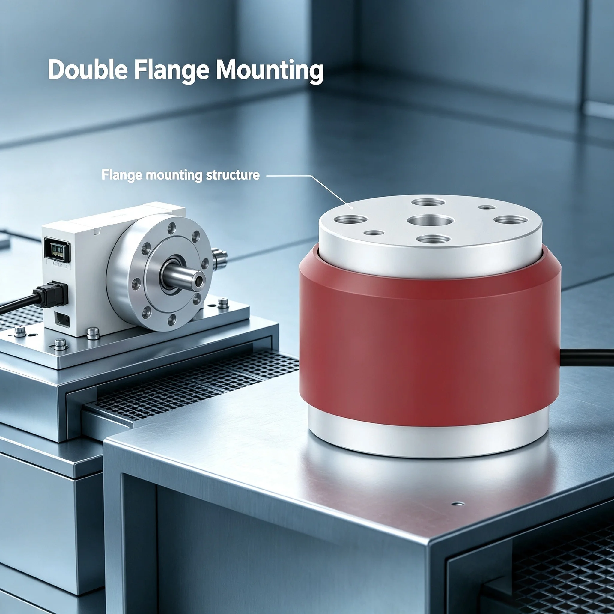 Torque Sensor 0‑50Nm High Precision Rotary Transducer 0.1% F.S IP65 Dual Flange Mount for Motor Engine Testing