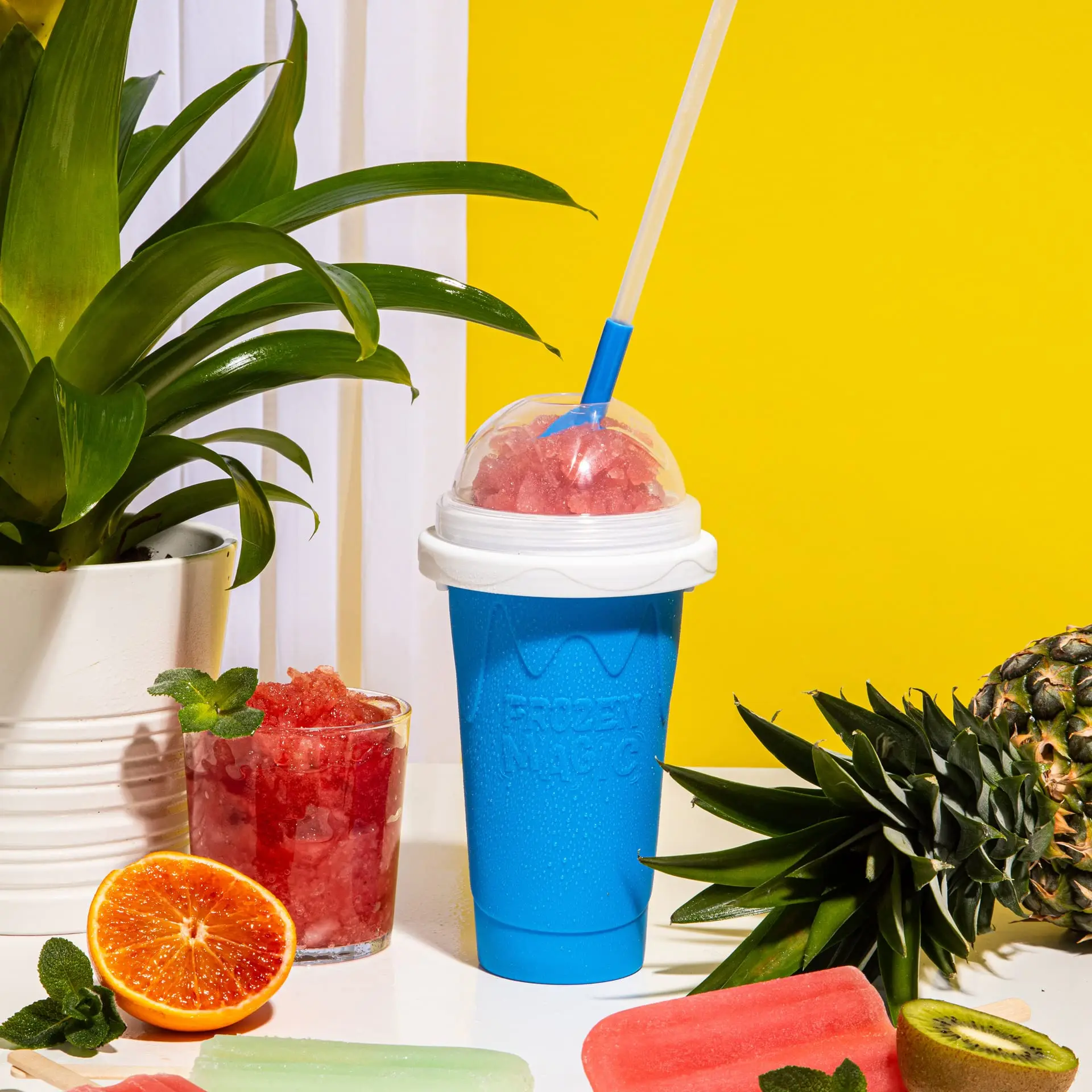 Summer Shake Slushy Maker Cup Home Portable Cooling MakerQuick Frozen Ice Cream Juice Milkshake Squeeze Bottle For Children Gift