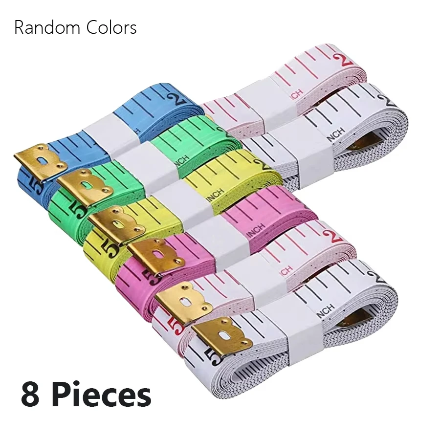 Tailor Tape Measure Sewing Measuring Tape 1/5/10Pcs 150cm/60‑Inch Soft Body Measuring Ruler Centimeter Meter in Random Colors