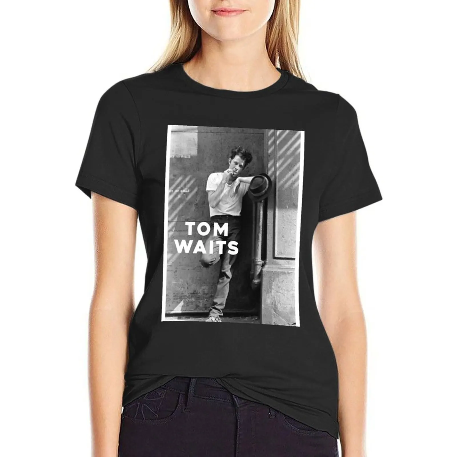 TOM-WAITS T-Shirt aesthetic clothes cute tops kawaii clothes Women clothing