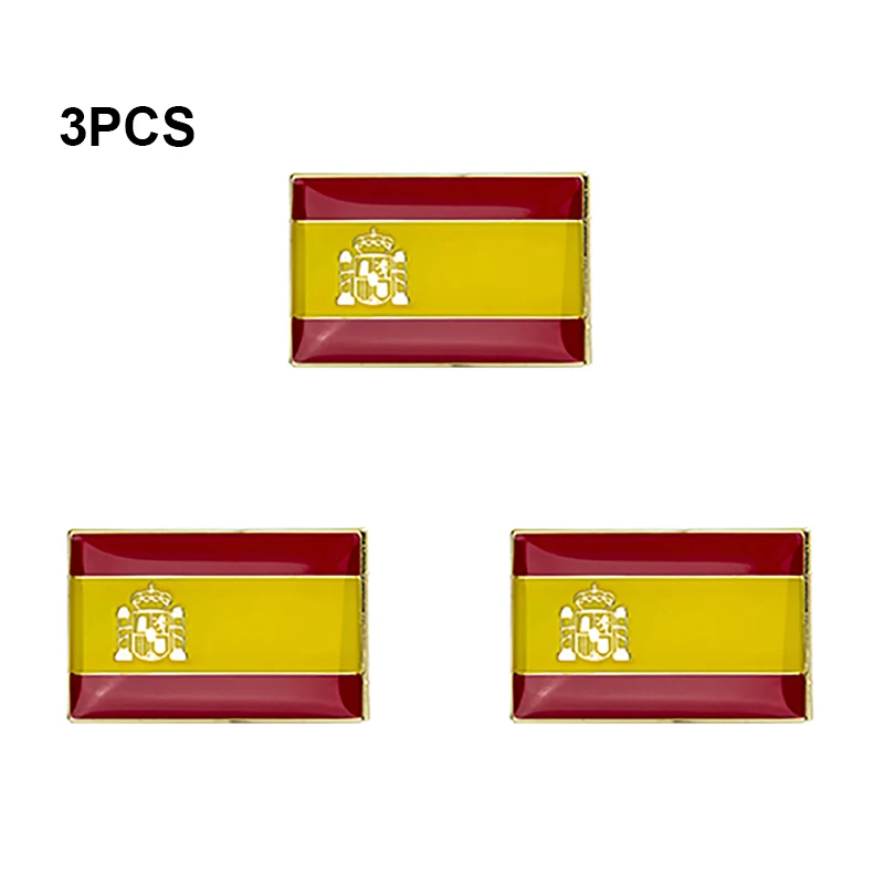 1-3-5-10-50-100pcs Spain Badge Brooch Natinal Lapel Pins Flag Lapel Pins Country Flag Badge