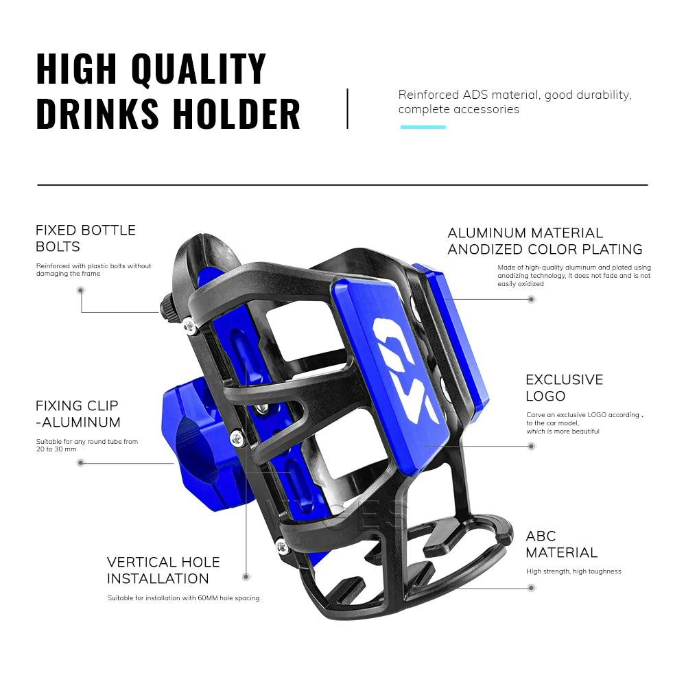 For BMW R1300GS F900GS Adv F800GS 2023- R 1300 GS F 900 GS Motorcycle Beverage Water Bottle Cage Drinks Holder Water Cup Holder