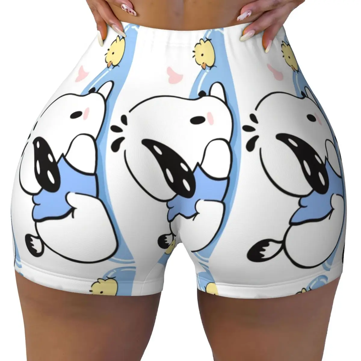 

Custom Anime Pochacco Volleyball Biker Workout Shorts Women's Gym Athletic Yoga Shorts