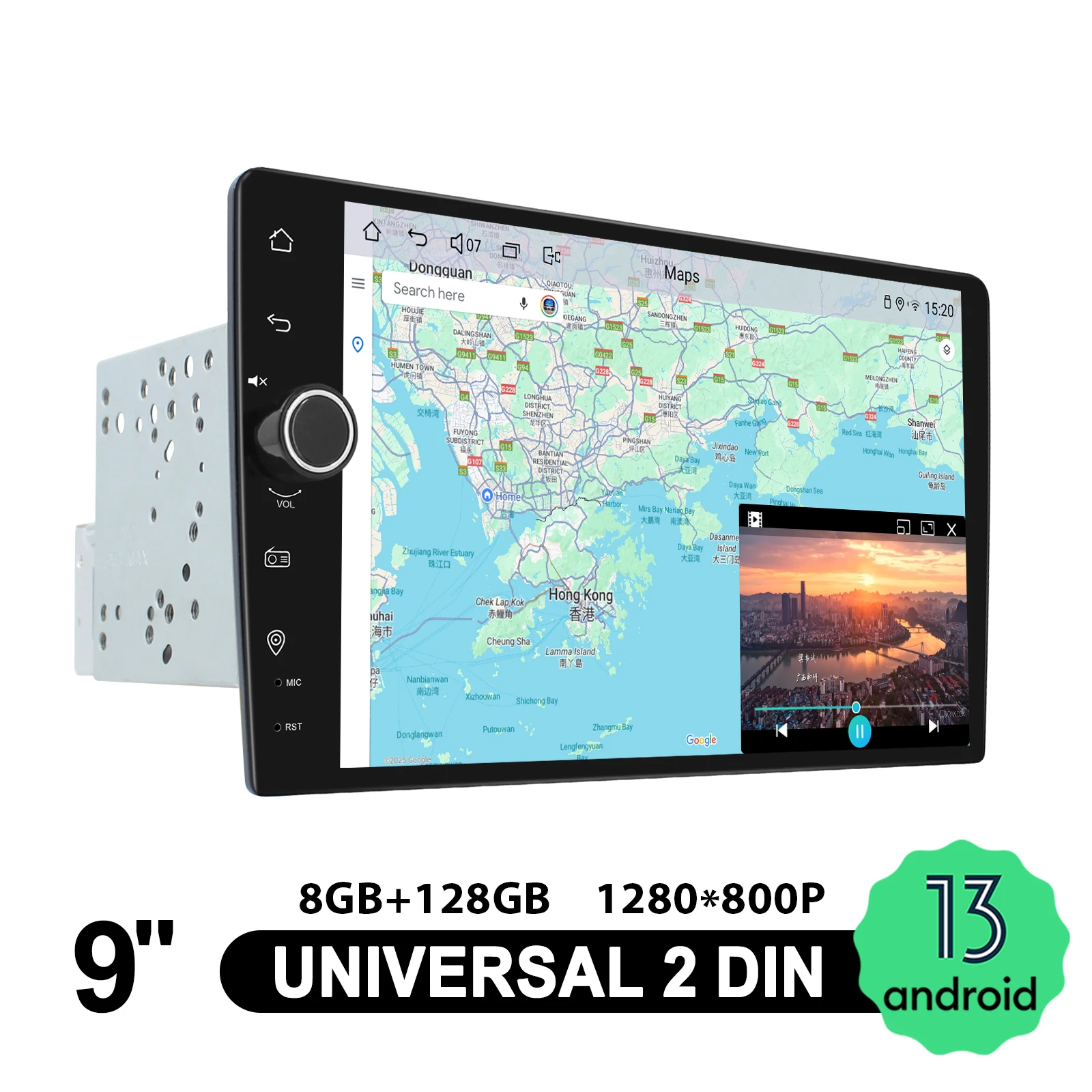 

JOYFORWA Android 13 9 Inch Car Stereo Radio With Volume Knob GPS Navigation Wireless CarPlay HDMI Output Steering Control