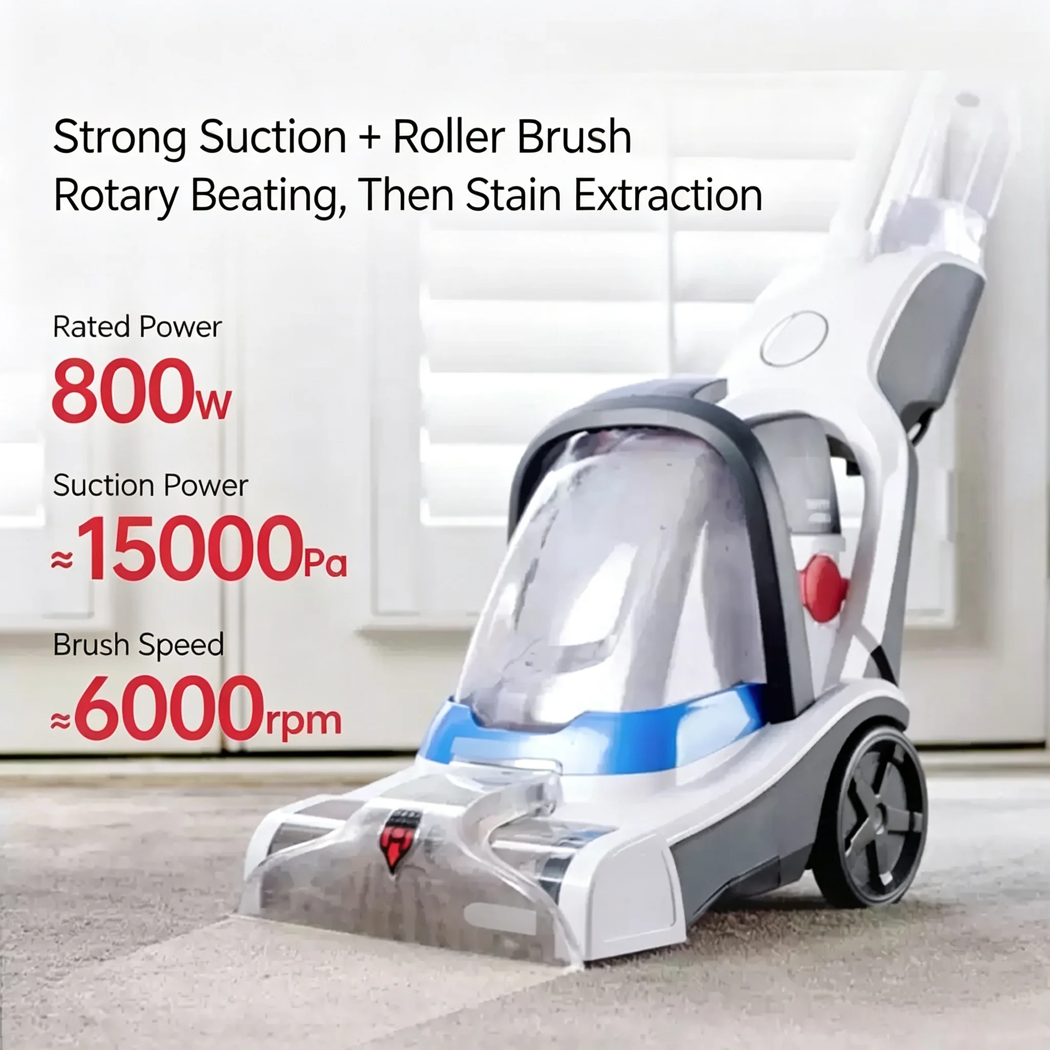 Integrated Wash And Suction Carpet Cleaner Commercial Household Carpet Cleaning Equipment For Hotel Office Cleaning