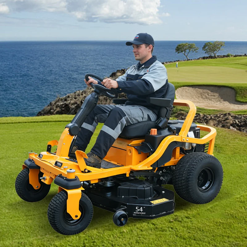 Safe riding lawn mower cart zero turn lawn mower riding garden riding lawn mower tractor view 2