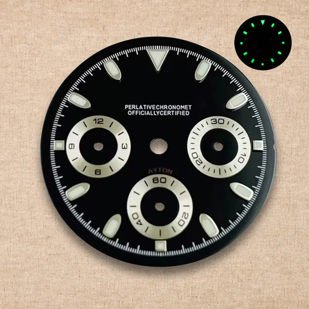 New S Logo Dial 29.5mm VK63 Dial DTN Panda Dial Suitable For VK63