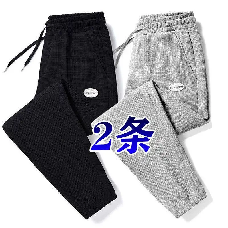 

Мужские свободные спортивные брюки для осени и весны, повседневные брюки больших размеров, уличная одежда, брендовые мужские свободные леггинсы