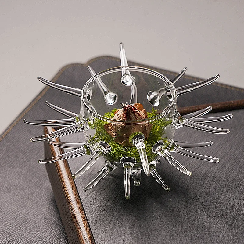 Molecular Cuisine Glass Dessert Plate French Western Food Personality Dessert Fruit Salad Bowl Caviar Plate Kitchen Tableware