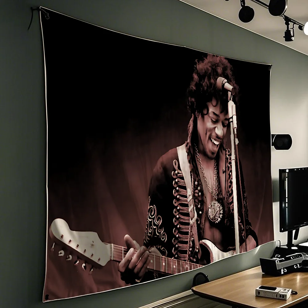 

J-Jimi H-Hendrixs Guitarist Flag Tapestry Funny Banner For College Dorm Room Bedroom Outdoor Living Room Wall Art Decor Party