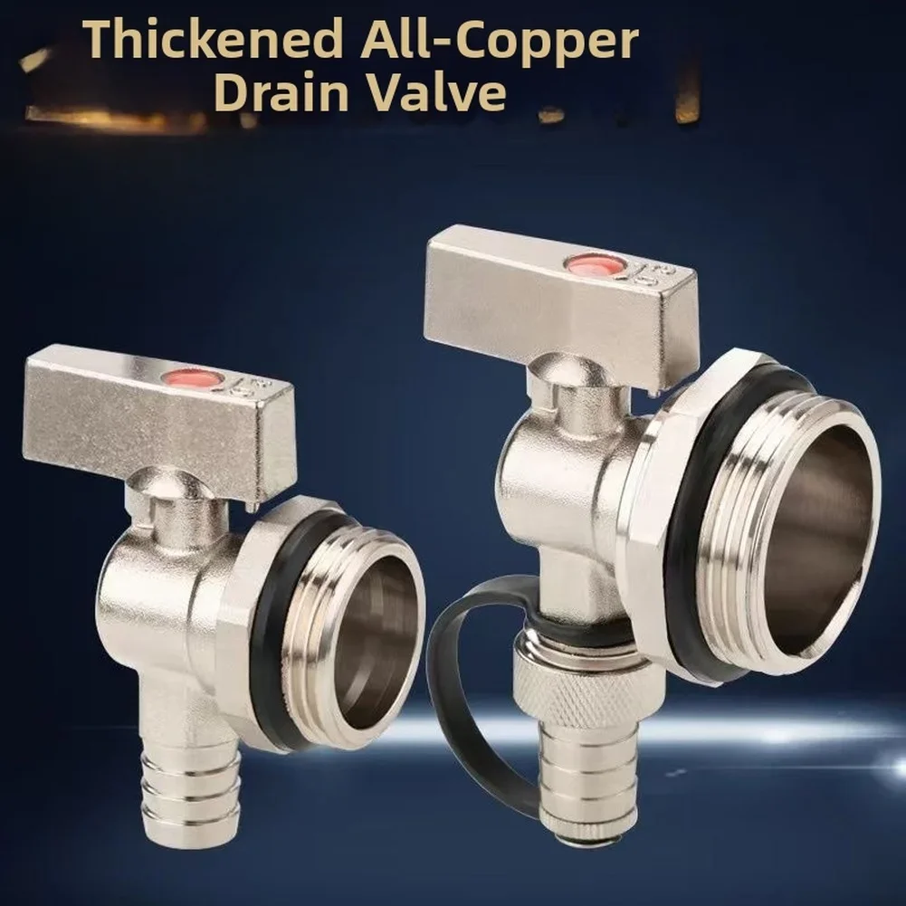 Faucet 6 Minutes/1 Inch Enlarged Drain Valve Radiator High Flow Water Discharge Floor Heating Drain Valve For Heating System ﻿