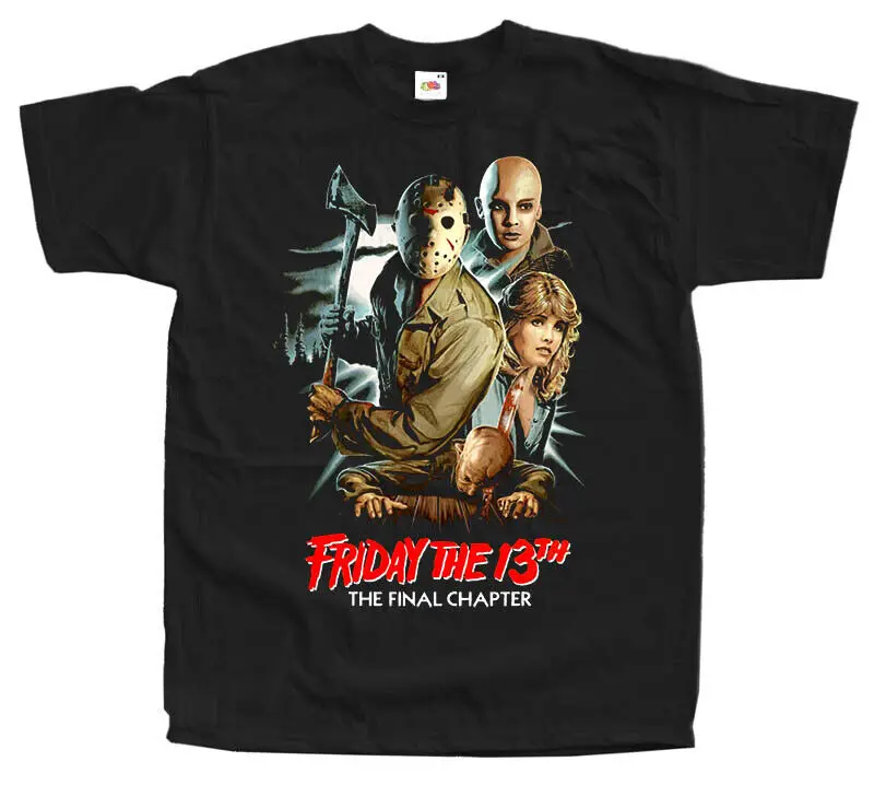 

Friday The 13th v28 T shirt Black horror movie poster all sizes S-5XL