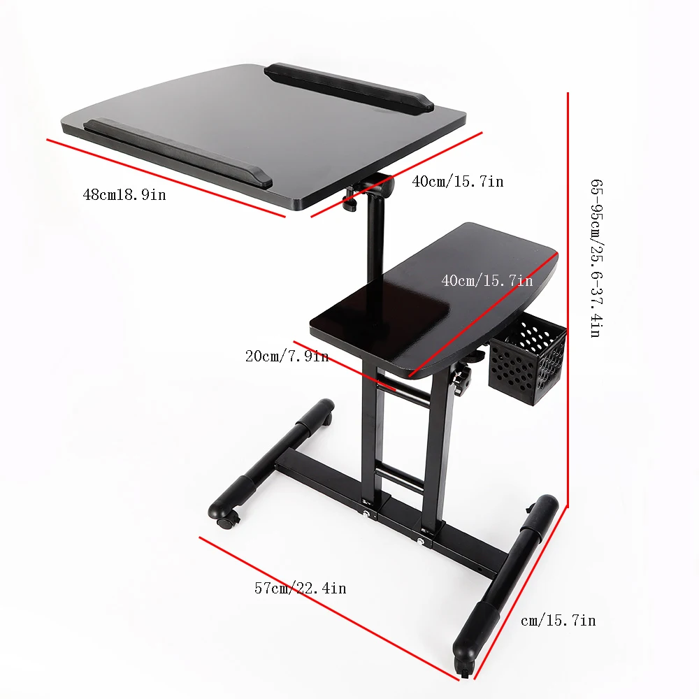 Portable Tattoo Workstation with Adjustable Table Dual Surface Design Iron and High-Density Board Impact-Resistant