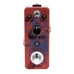 STAX Heavy Metal Distortion Dist Pedal Holy War Analog Heavy Pedal for Electric Guitar Classic 80's Metal Sound True Bypass