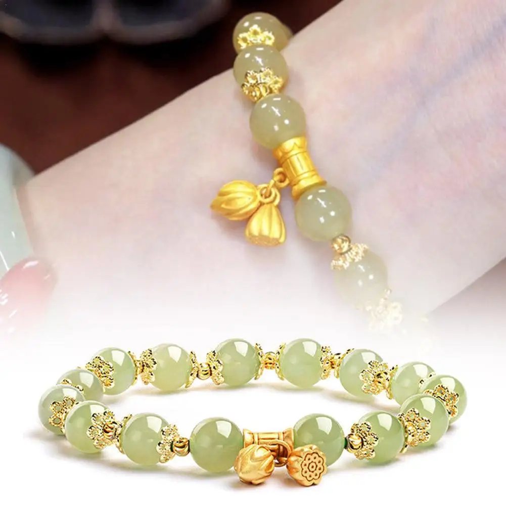 New High-end Two-world Happiness Elastic Rope Bracelet Sensibility Simple Fashionable Unique Women's Bracelet Viral Jewelry Gift