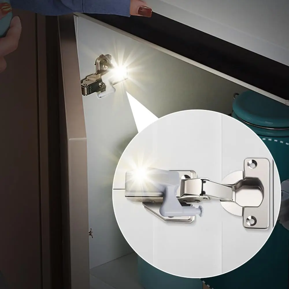 5-30pcs LED Inner Hinge Lamps Universal Under Cabinet Wardrobe Cupboard Sensor Night Lights Kitchen Bedroom Closet Wireless Lamp