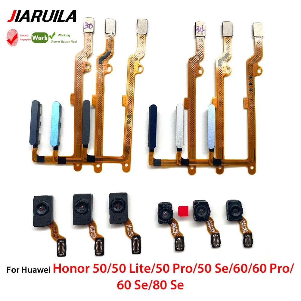 

Для Huawei Honor 50 Lite 60 Pro 80 Se гибкий кабельный датчик отпечатков пальцев Touch ID подключение материнской платы кнопка «Домой» с включением/выключением питания