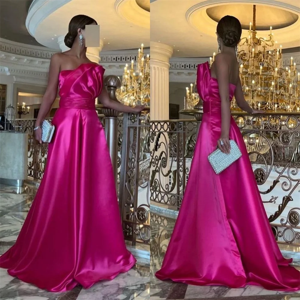 

Customized Saudi Arabia Evening Dress Dearin Asymmetrical Ball Floor Length Open Back Skirts Draped Sleeveless Bespoke Occasion