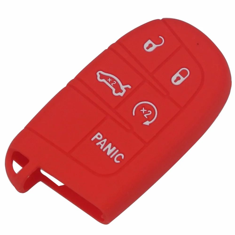jingyuqin Remote 5 Buttons Silicone Rubber Key Fob Case Cover For Jeep Renegade Hard Steel 2016 Smart Protect Accessories Skin