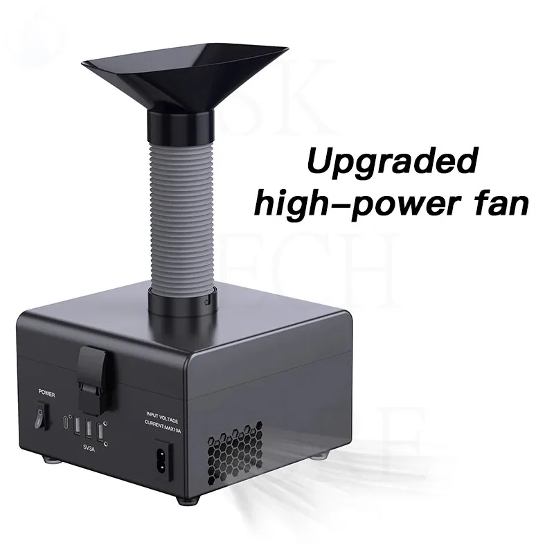 Mini limpiador de humo para soldadura de escritorio, purificador de polvo, Extractor de humo, filtro limpiador de aire para máquina láser ZJ802S